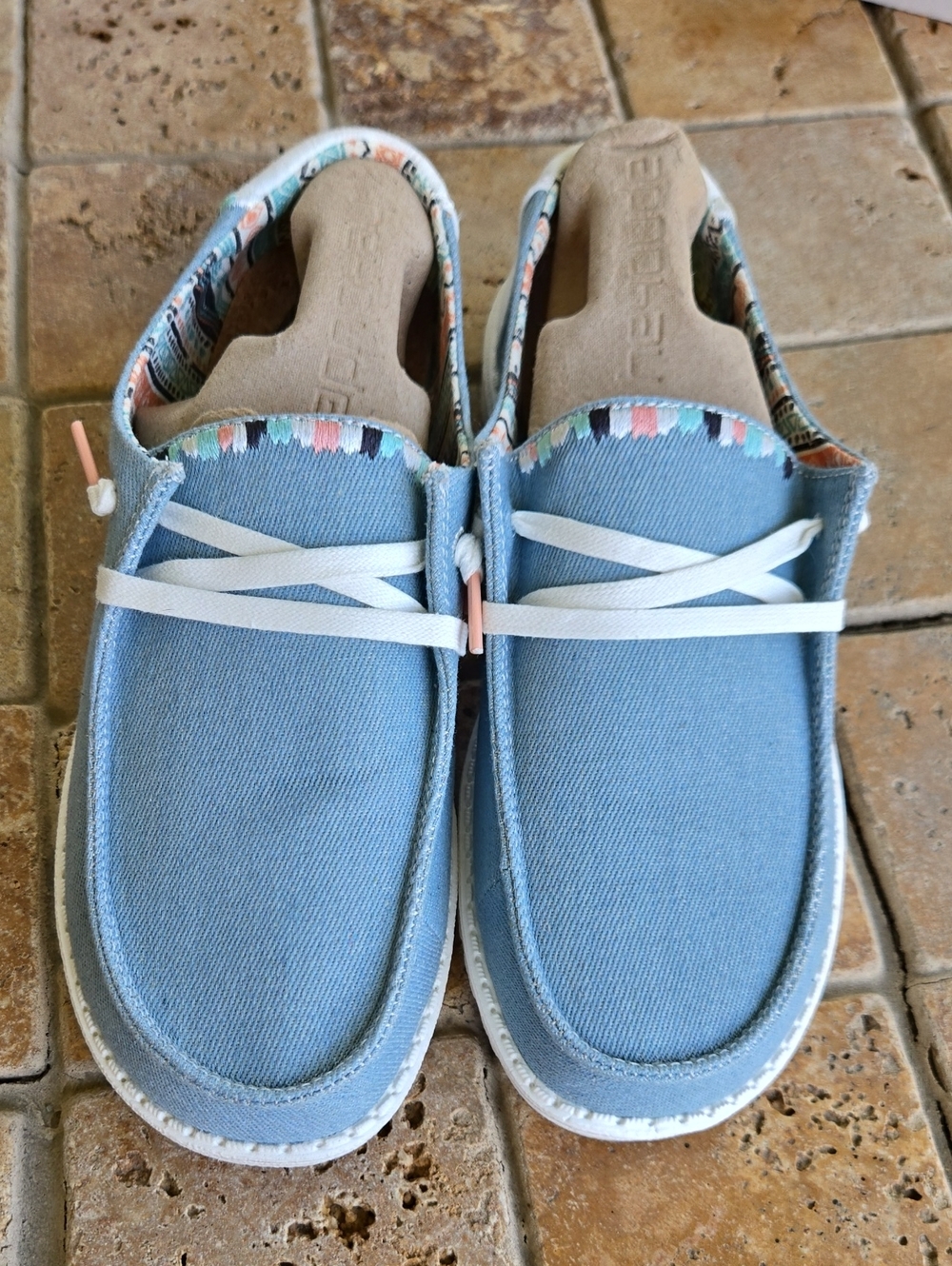 Hey Dude Light Denim Blue Casual Slip-On Loafers - Picture 6 of 6